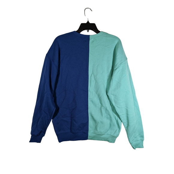 Wild Fable Niagara Falls Sweatshirt S Blue Green Colorblock NY Graphic Oversized - Picture 2 of 10
